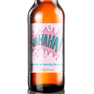 Ha ha ha - design din egen øl etiket - The Beer Label 