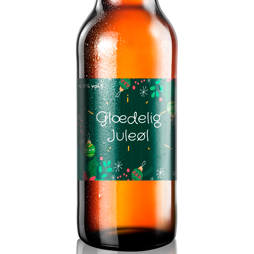 Glædelig Juleøl - design din egen øl etiket - The Beer Label 