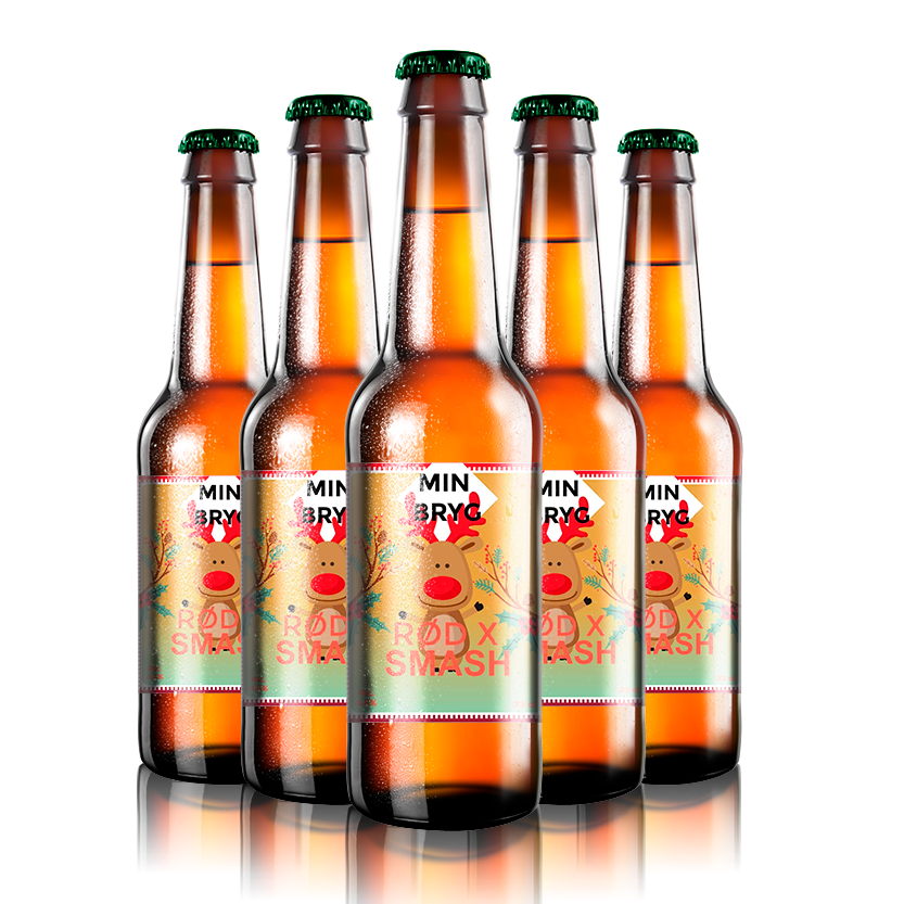 Røde Rudolf - design din egen øl etiket - The Beer Label 