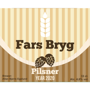 Fars Bryg Beige - design din egen øl etiket - The Beer Label 